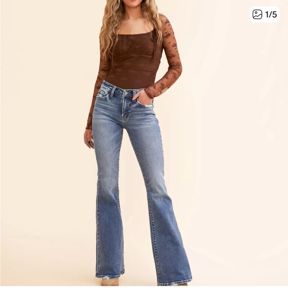 Flying Monkey Light Blue Flare Jeans